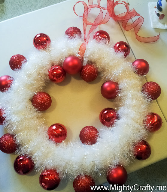 Ornament Wreath - www.MightyCrafty.me