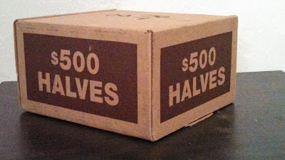 Brinks Half Dollar Coin Box $500 half dollar cube