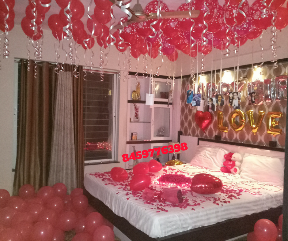 Romantic Room  Decoration  For Surprise Birthday  Party  in 