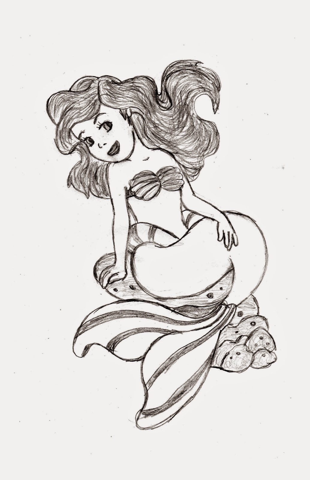  Sketch of Ariel Cartoon Drawing Pictures