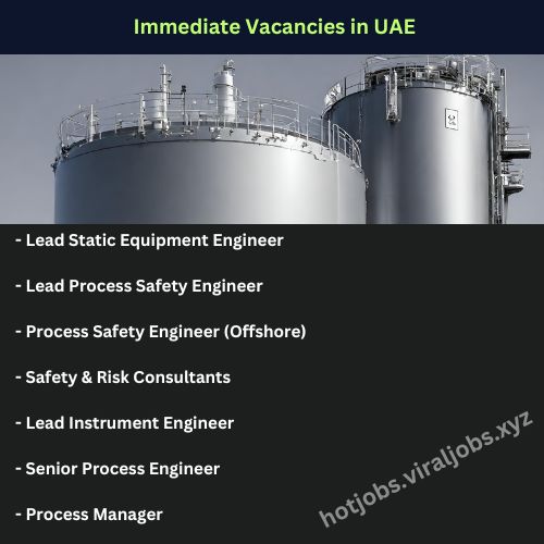 Immediate Vacancies in UAE