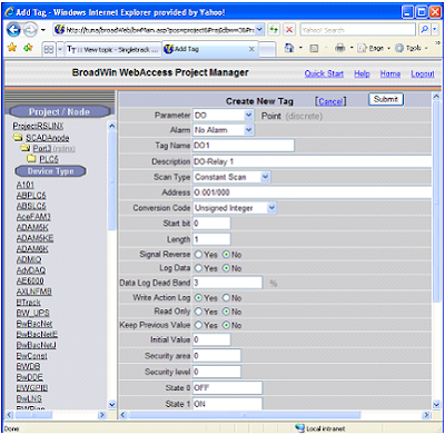 configure Digital Output Tag Allen-Bradley PLC5