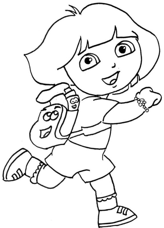  Buku  belajar mewarnai  gambar  Dora the Explorer untuk anak