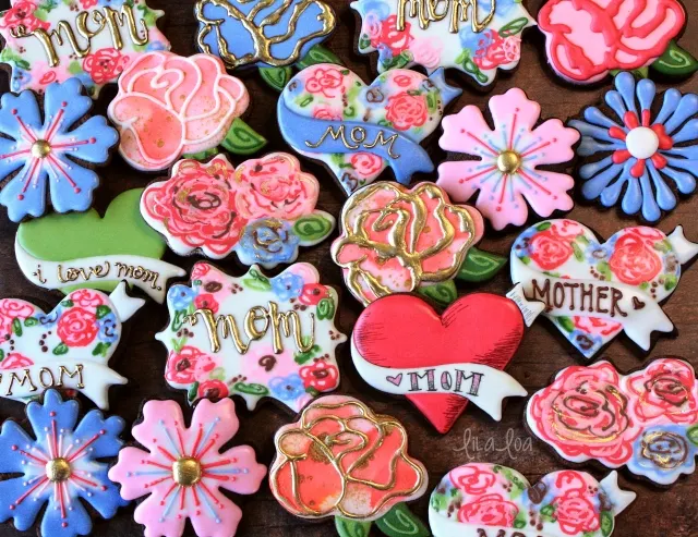 Mother's Day decorated cookies