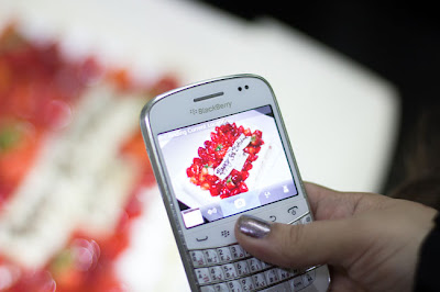 birthday cake and blackberry