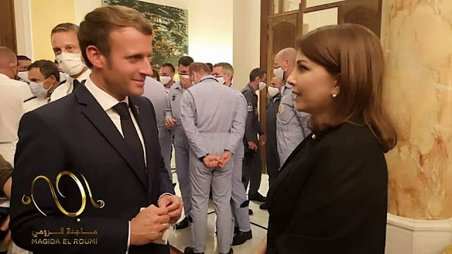 Majida Al Roumi meets Macron