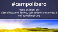 Logo di #campolibero - piano di azioni per semplificazioni, lavoro, competitività e sicurezza nell'agroalimentare