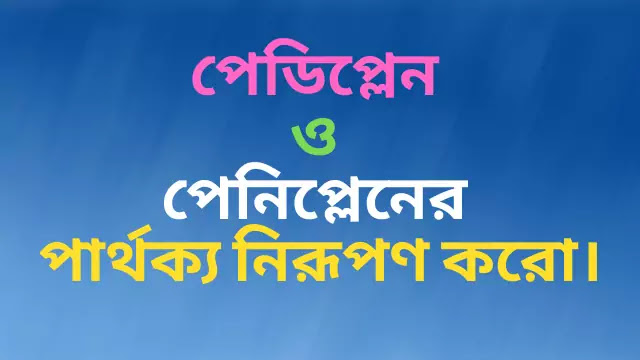 পেডিপ্লেন ও পেনিপ্লেনের পার্থক্য