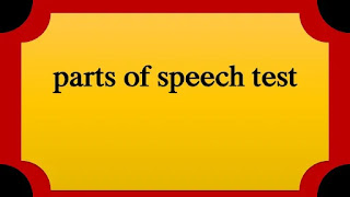 parts of speech test