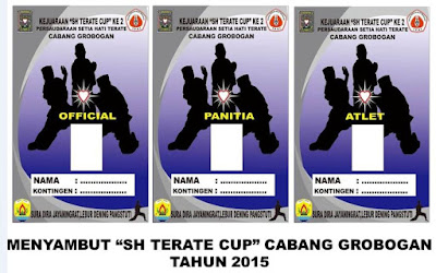 ID Card untuk Panitia, Atlet, dan Official Pertandingan "SH TERATE CUP" Ke 2 PSHT Cabang Grobogan
