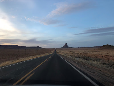 Approaching Monument Valley at Dusk