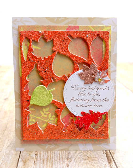 Embossed 3D Foam Leaves Fall Card by Dana Tatar for Scrapbook Adhesives by 3L