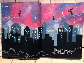Seattle Believe Art Journal Spread Art Chick Studio