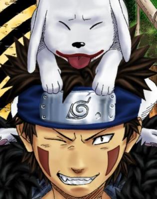 Kiba Inuzuka and akamaru on naruto shippuden