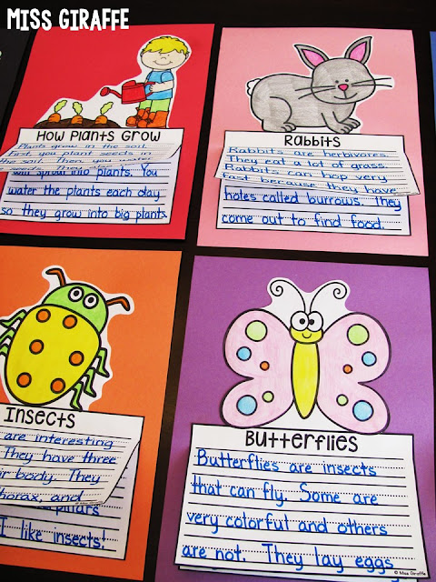 Spring writing activities that are easy no prep crafts for fun April and May learning