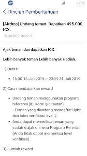 Uang gratis - Upbit