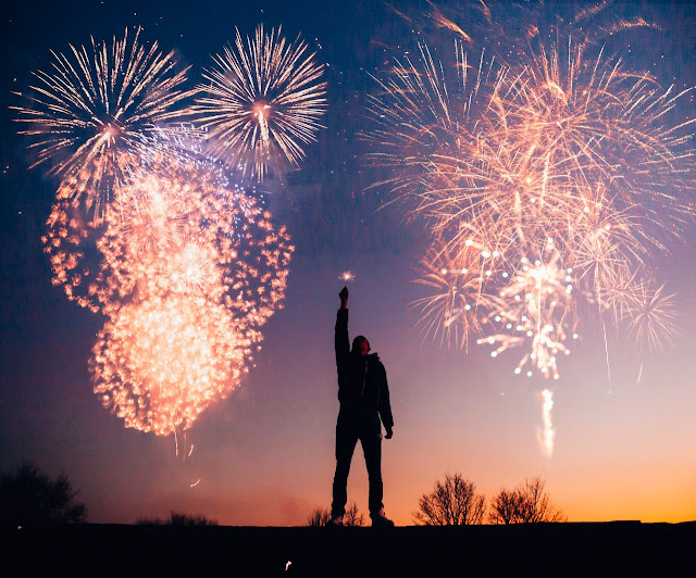 Man With Fireworks image by Rakicevic Nenad