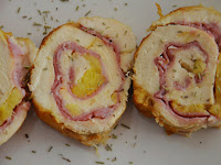 Rollos De Pechuga De Pollo Con Jamon Y Queso