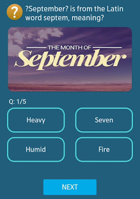 September is from the Latin word septem, meaning?