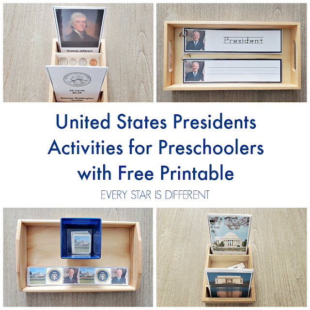 United States Presidents Activities for Preschoolers with Free Printables