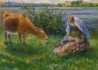 Cowherd, Pontoise, 1880