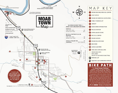 Mapa de Moab, Utah.