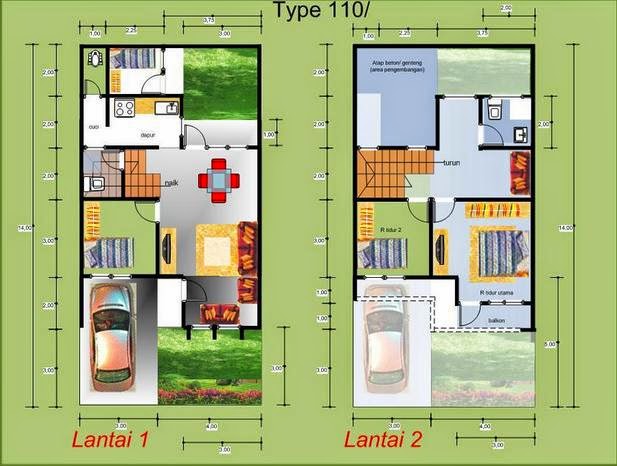 Desain Rumah Minimalis 2 Lantai 7X12 - Foto Desain Rumah Terbaru 2016