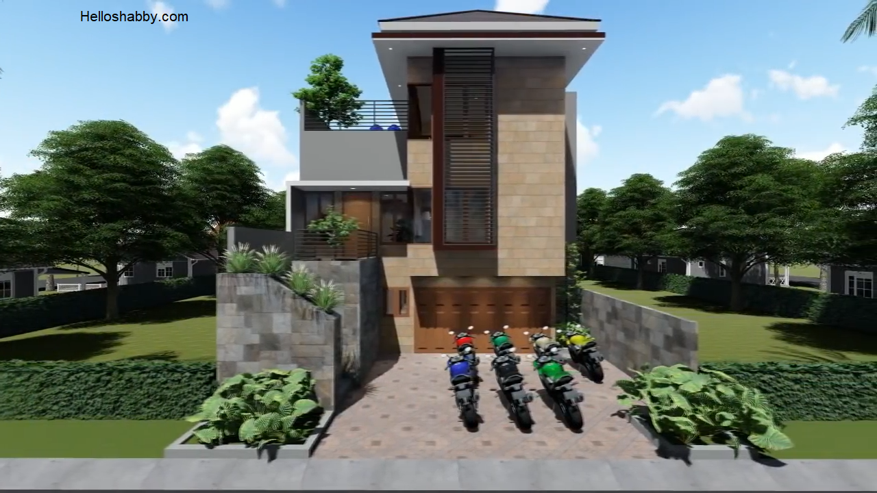 Desain Rumah Modern Ukuran 10 X 20 M