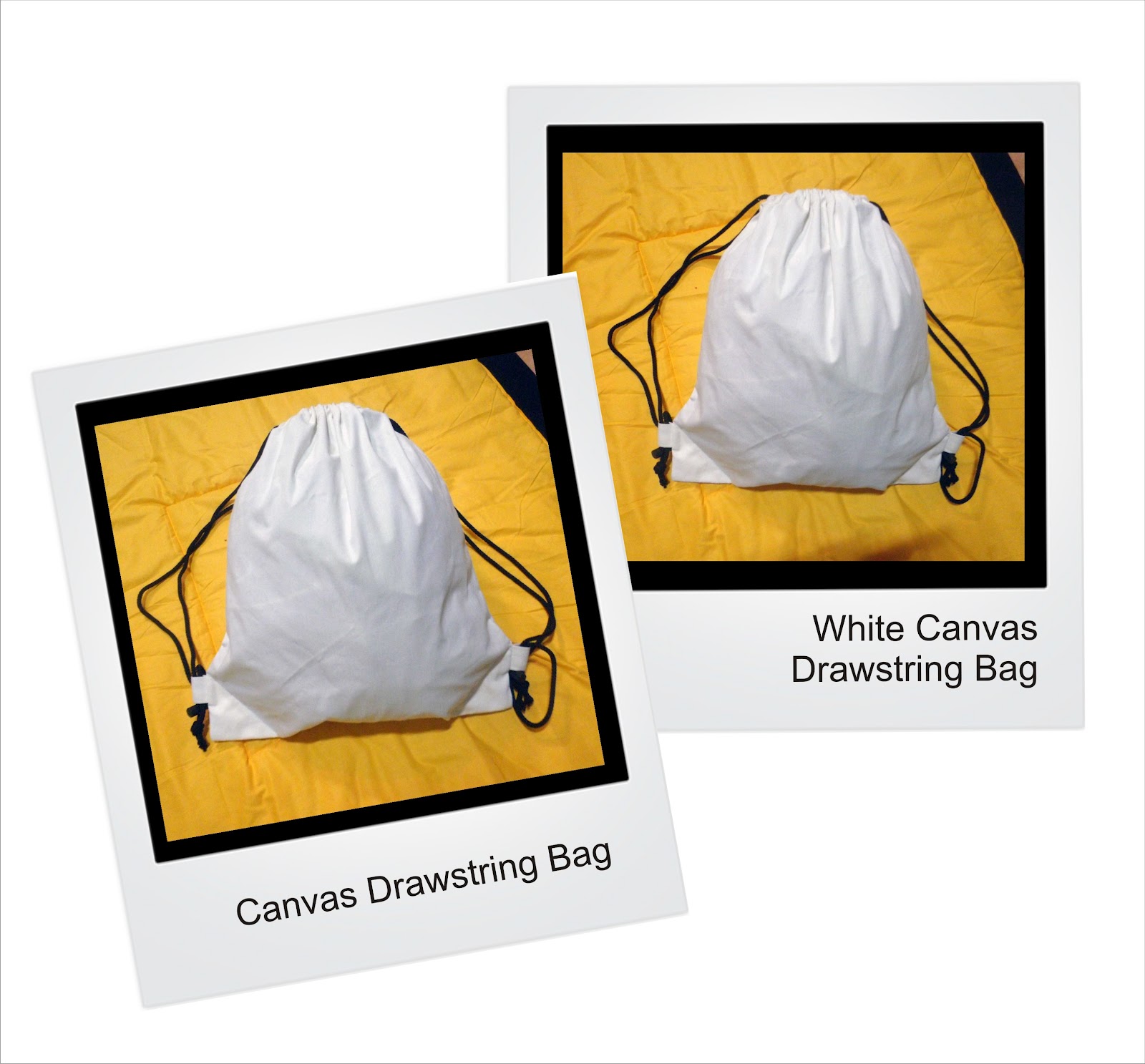 KimiBag Indonesia: White Canvas Drawstring Bag