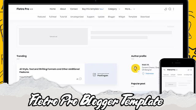 Fletro Pro Premium Blogger Template Free Download