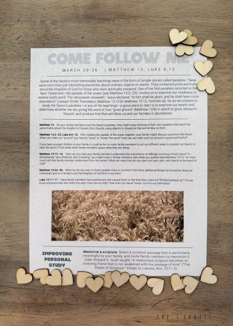 Come Follow Me Bible Study Printable March 20