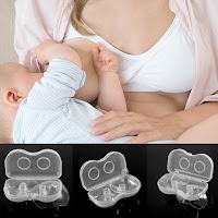 Nipple Shield with Carrying Boxes Breast Feeding Nipple -2Piece
