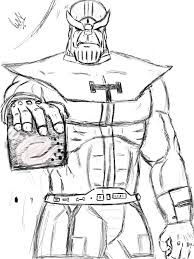 Marvel Character Thanos Best Coloring Sheet