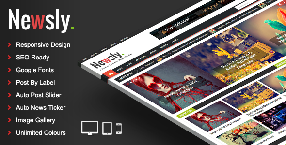 Free Download Newsly - Responsive Multipurpose Blogger Template