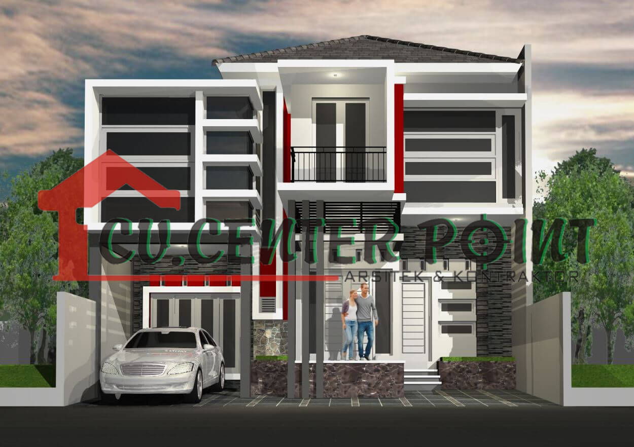 RUMAH MINIMALIS 2 LANTAI TAMPAK DEPAN SEMARANG Jasa Arsitek Murah