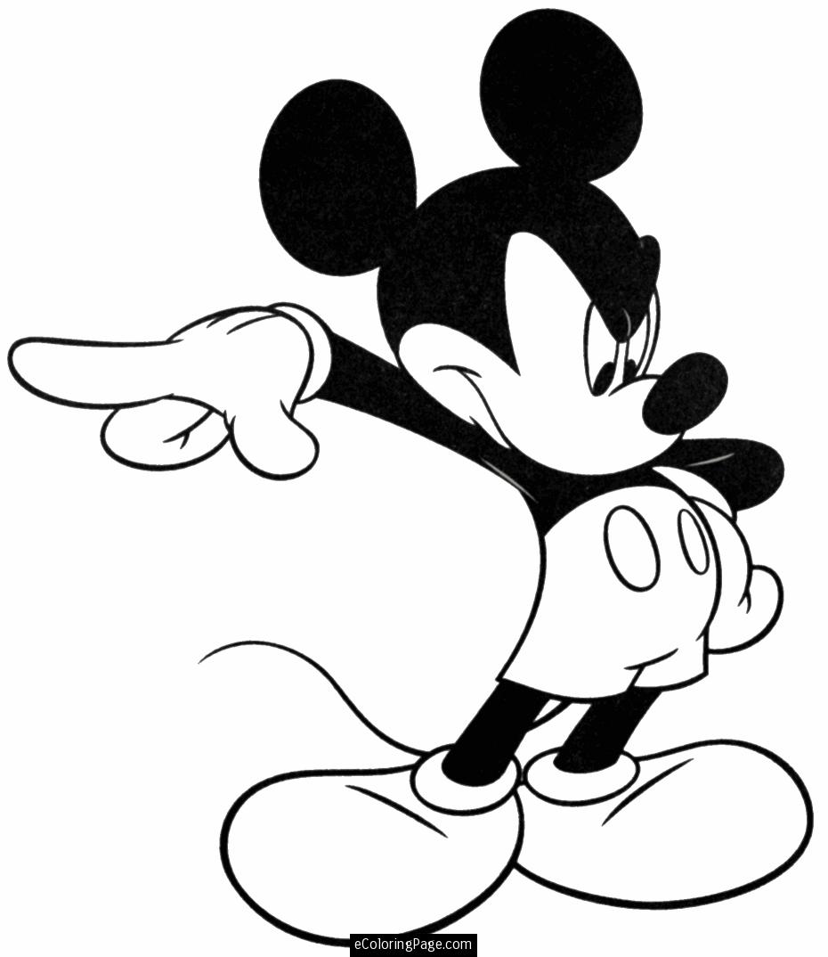 Gambar Kartun Mickey Mouse Hitam Putih