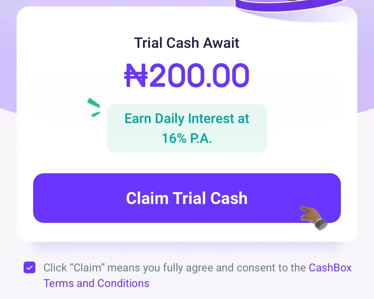 How to claim trial cash in PalmPay