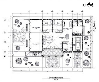 Desain Properti dan Interior denah  rumah  dan toko  