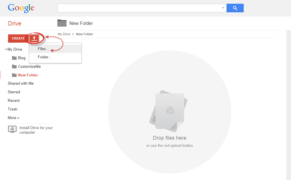 How To Host Blogger CSS and JavaScript Files in Google Drive 3 upload files using google drive