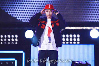 Rap Monster BTS Cool Photos Wearing a Red Hat