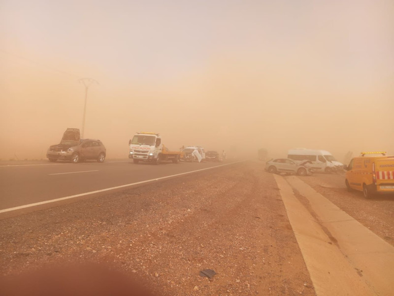 الشركة الوطنية للطرق السيارة توصي بتجنب التنقل أثناء العاصفة