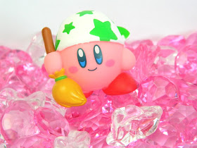 A figure of Nintendo Kirby dressed as a housemaid 