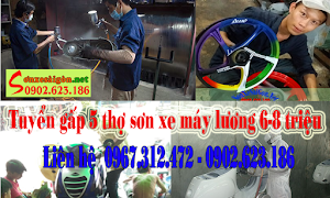 Tuyển thợ sơn xe máy, lương cao từ 6-8 triệu đồng