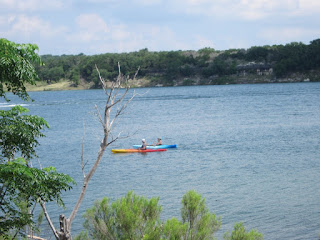 2 kayakers out on Lake Georgetown