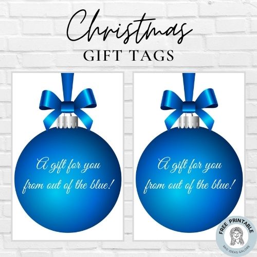 Free Printable Out of the Blue Gift Tag