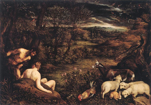 Garden of Eden, Adam and Eve, Jacopo Bassano, Illustrated Bible Stories, Old Testament Stories, Religious art, Sacred art, Hebrew events