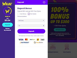 Interac etransfer online casino