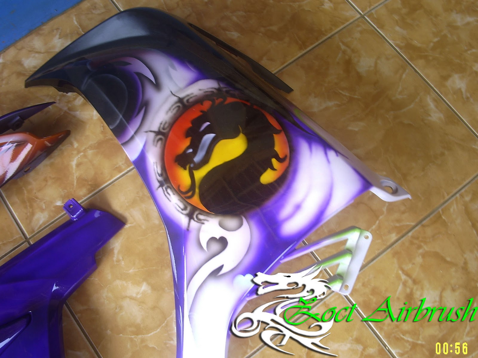 Modifikasi Jupiter MX 2011 Airbrush Dragon Ballz Zoct Airbrush