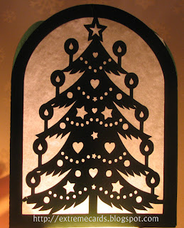 papercut Christmas lantern