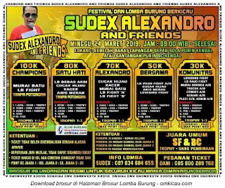 Sudres Alexandro and Friends, Kendal, Minggu 24 Maret 2019